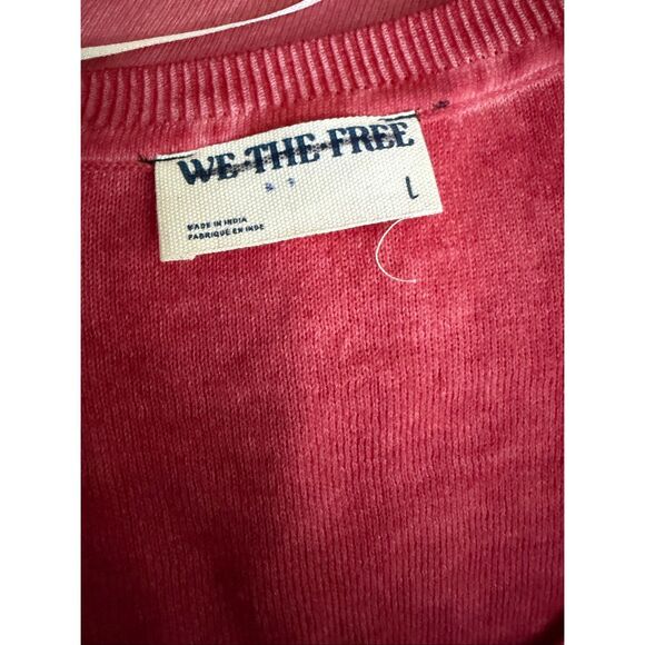 We The Free by Free People Gibson V- Neck oversized-red - Picture 8 of 8